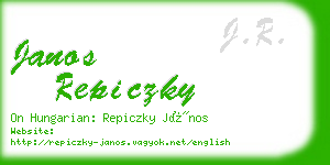 janos repiczky business card